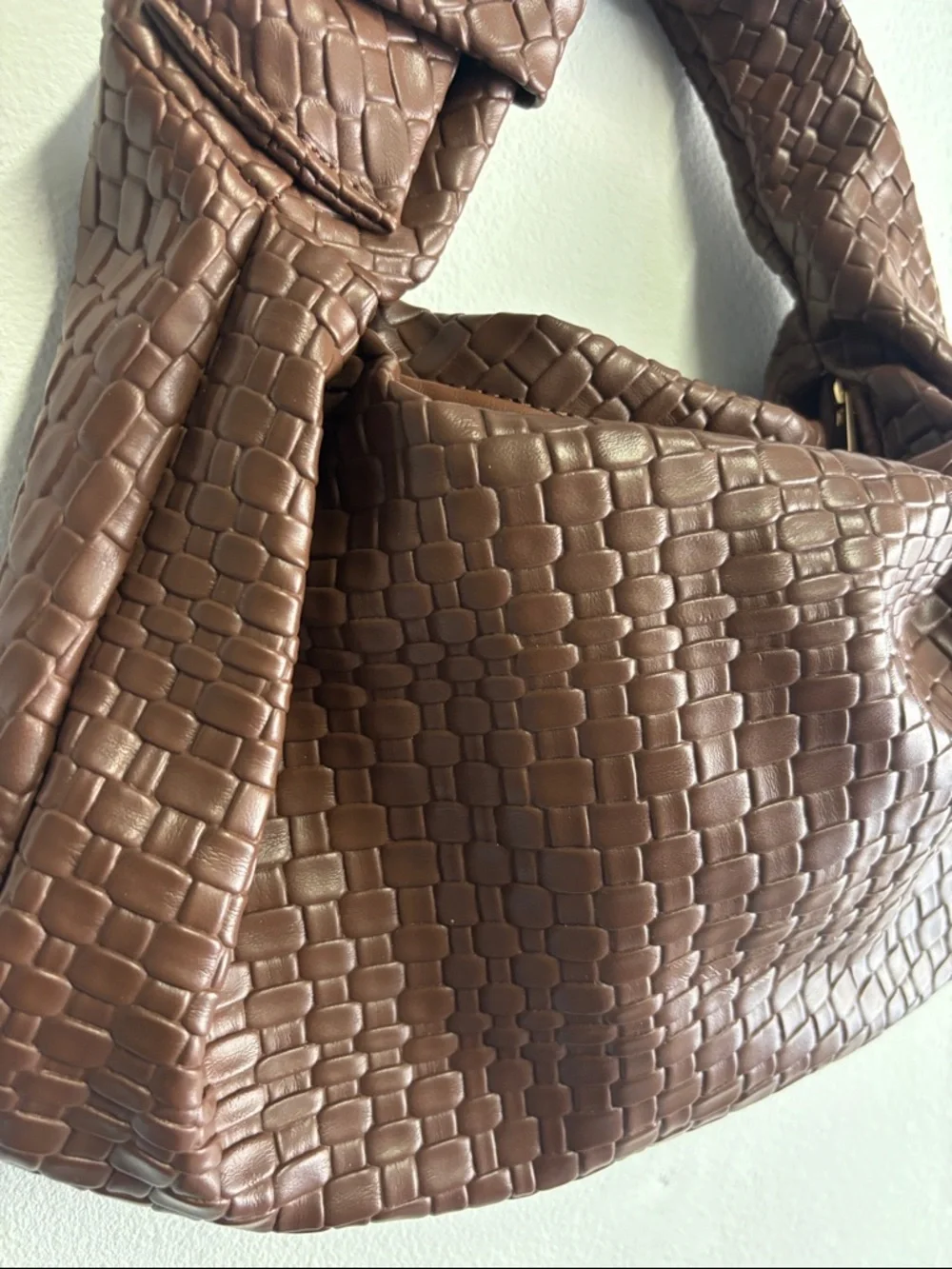 MOTF Woven Brown Hobo Bag Handbag